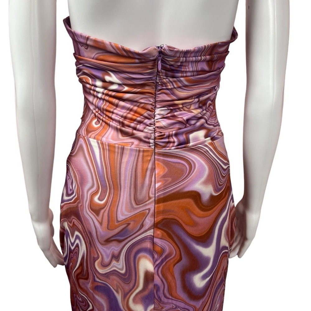 House of CB Kasia Purple Swirl Cutout Midi Dress - Picture 10 of 12